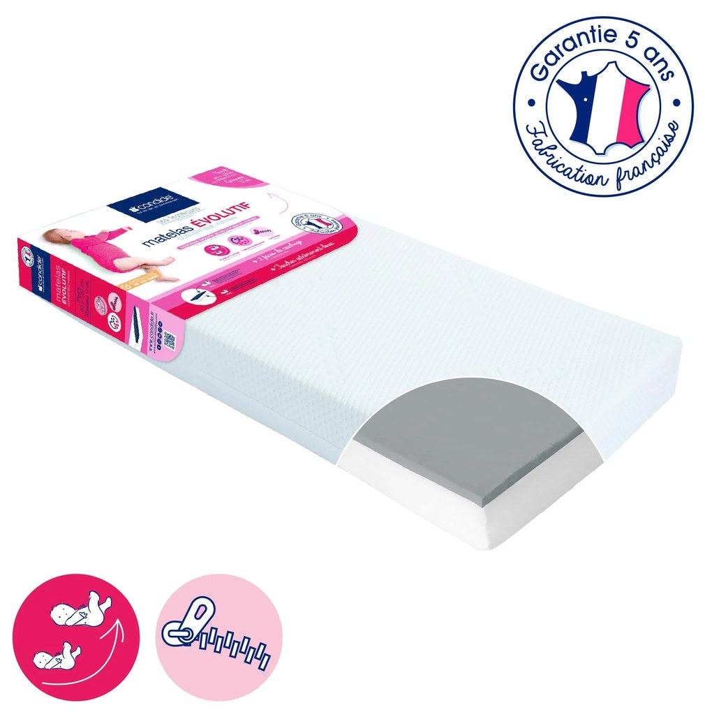 Candide - Матрак Следващ растежа на бебето 60x120x12см