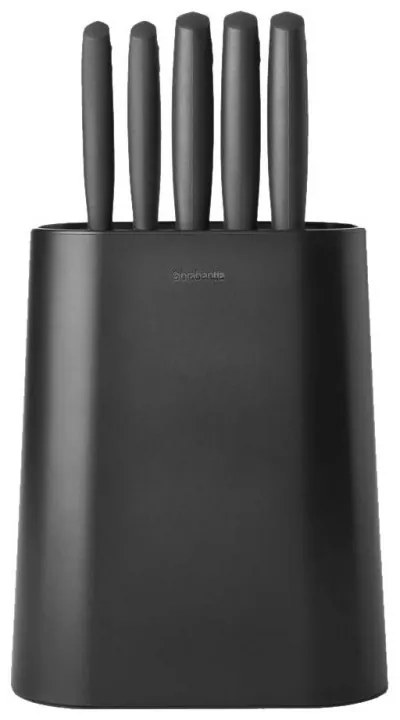 Комплект ножове 5 бр Brabantia Tasty+ 1001177, Закалена стомана, Устойчиви на надраскване и корозия, Тъмносив