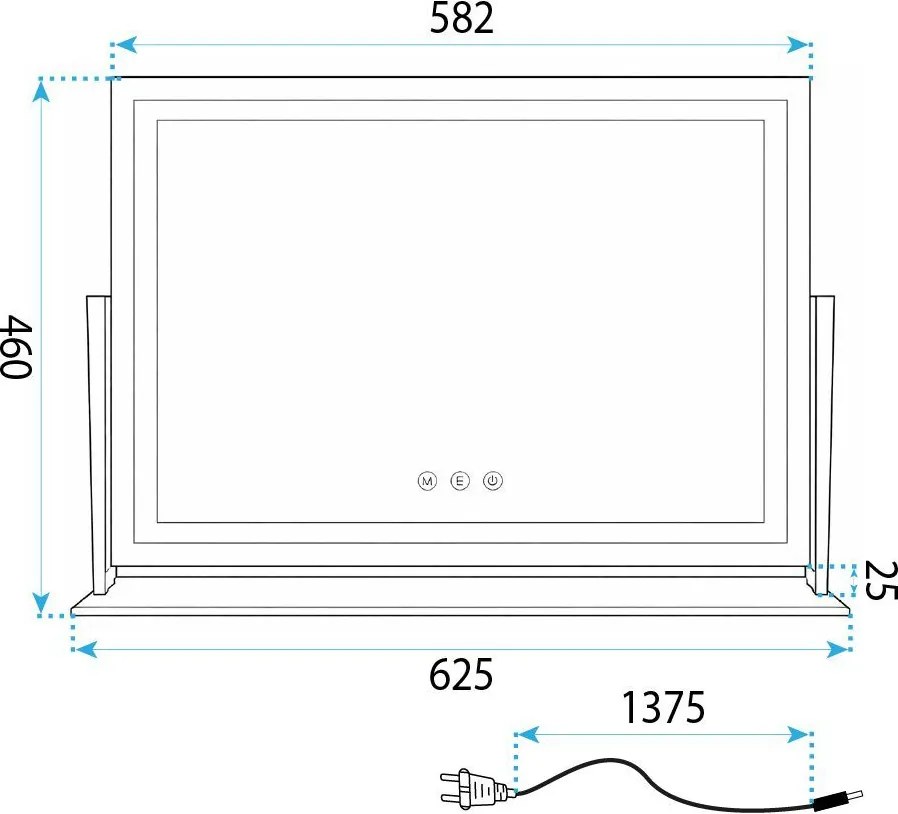Огледало LED STUDIO L.Gold 58x45
