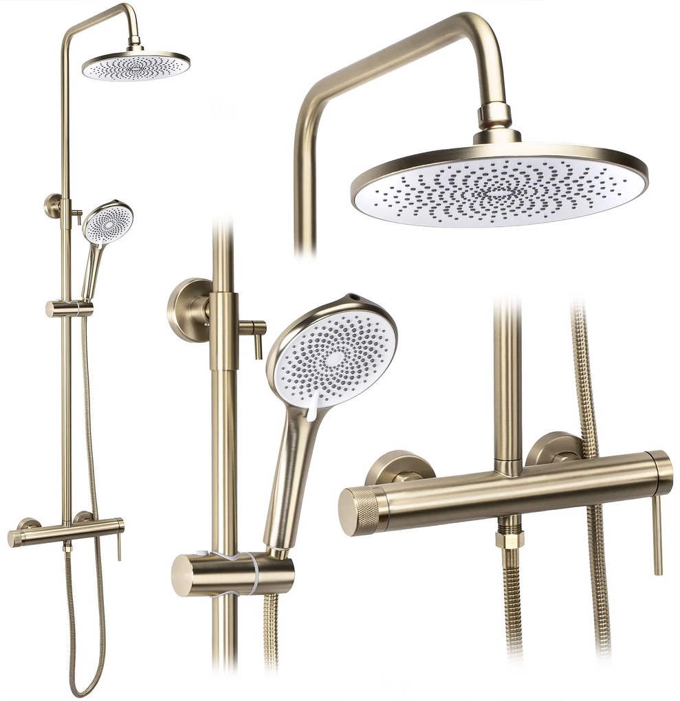 Комплект за душ Rea Foss Clif Brush Gold