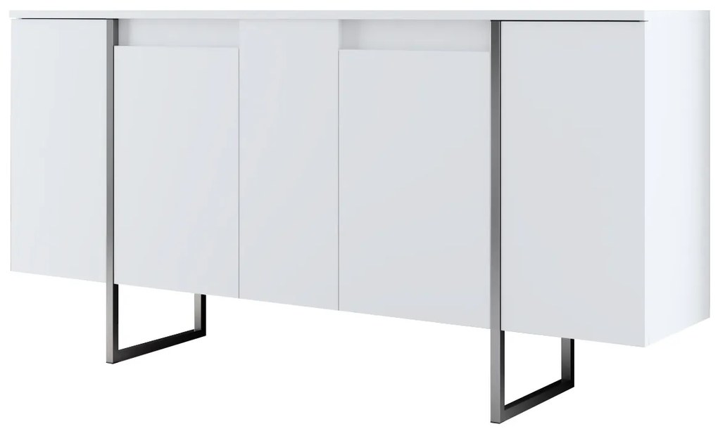 Конзола Luxe, цвят Бял Сребърен