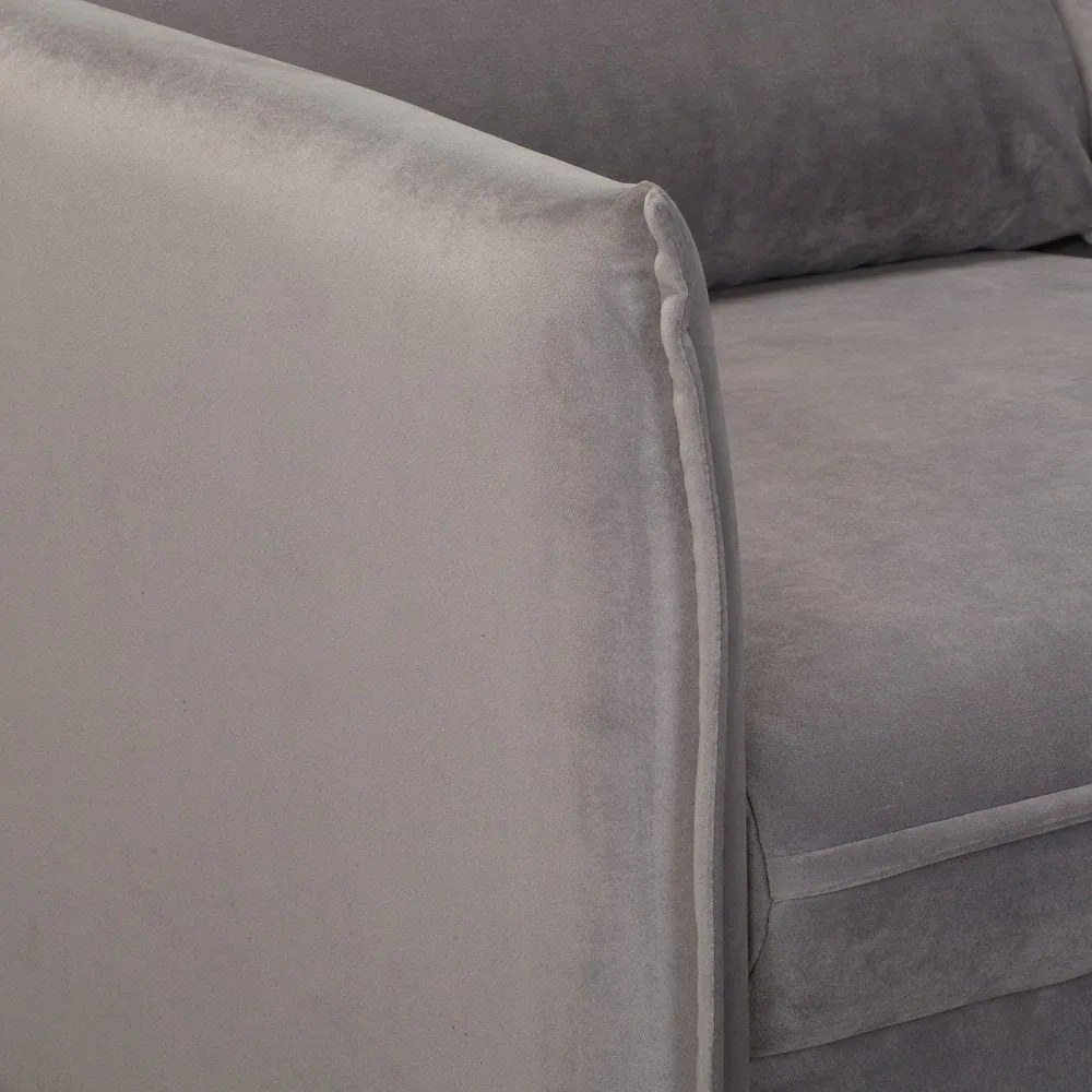 Сив кадифен диван 138 cm Juli – Ropez
