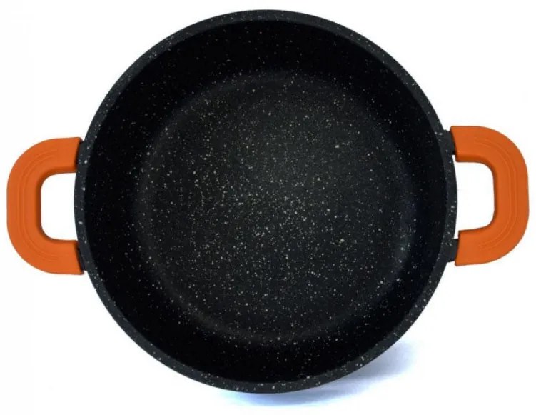 Комплект тенджери и тиган ZEPHYR ZP 4318 M5, 5 части, Мраморно покритие, Индукция, Черен