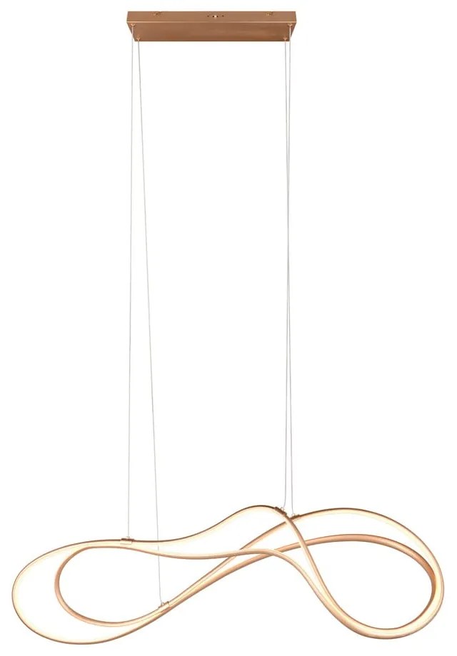 LED висяща лампа с метален абажур в златисто Nala - Trio Select