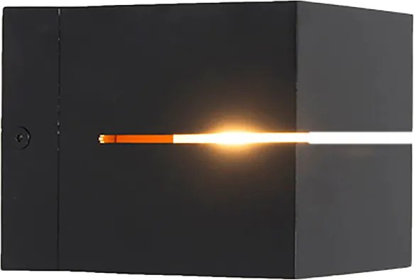 Интелигентен стенен аплик черен със злато 9.7 см с WiFi G9 - Transfer Groove