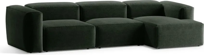 Зелен ъглов диван (десен ъгъл) Bergamo – Cosmopolitan Design