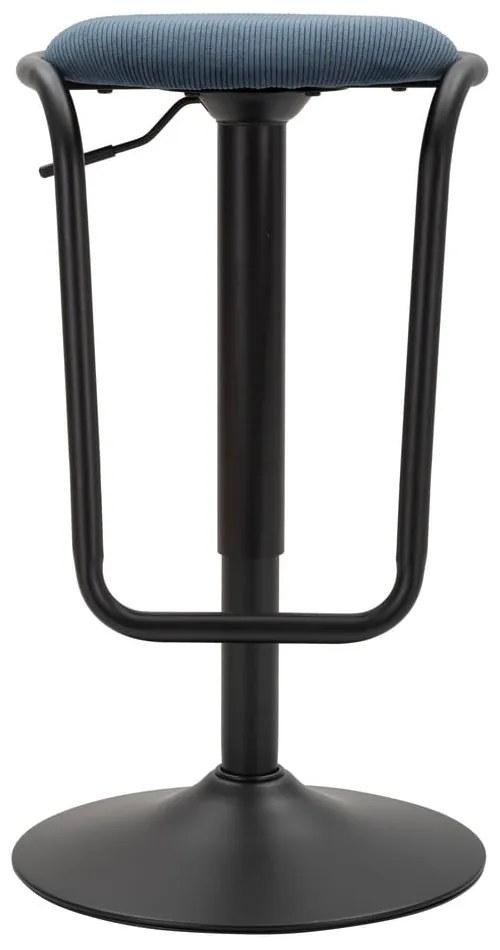 Тапициран бар стол с регулируема височина в петролен цвят/черен (височина на седалката 61 cm) Destiny – Mauro Ferretti