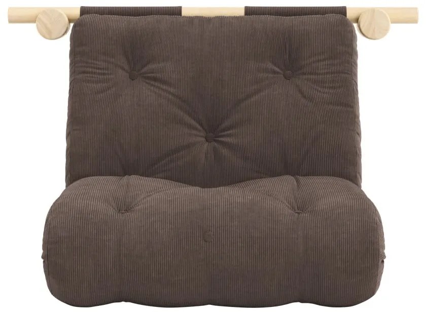 Тъмнокафяво кресло от рипсено кадифе Hooked – Karup Design