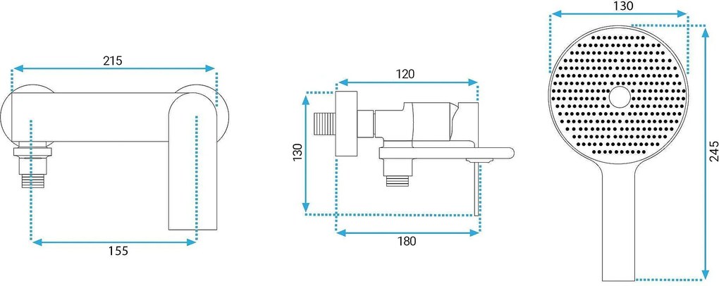 Смесител за вана REA Prime Chrome