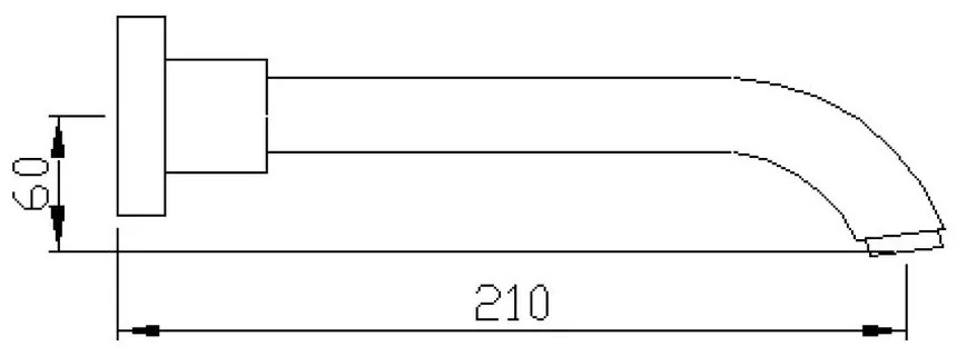 Стенен накрайник за чучур в лъскаво-сребрист цвят – Sapho