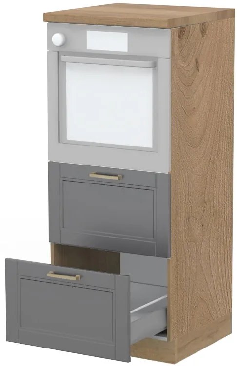 Подов шкаф за фурна Висок Tahoma K14-60-2MB-Karudi - Graphite