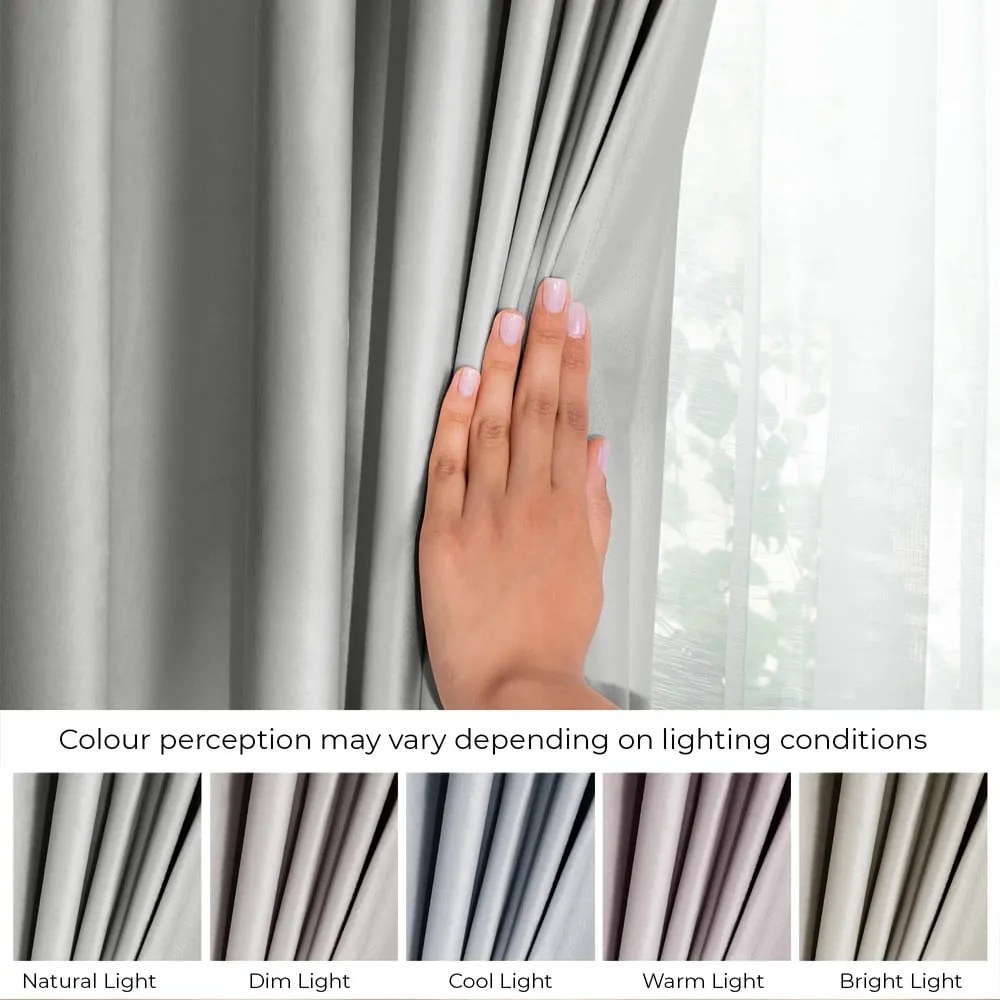 Светлосиво dimout перде 140x270 cm Eyelets – Restilo