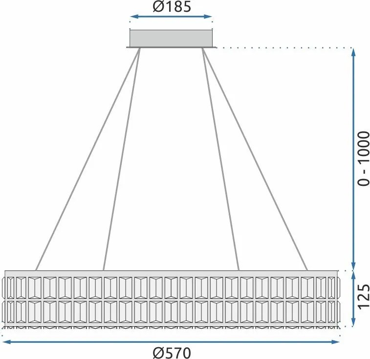 Пендел LED APP1568-CP Gold 60cm