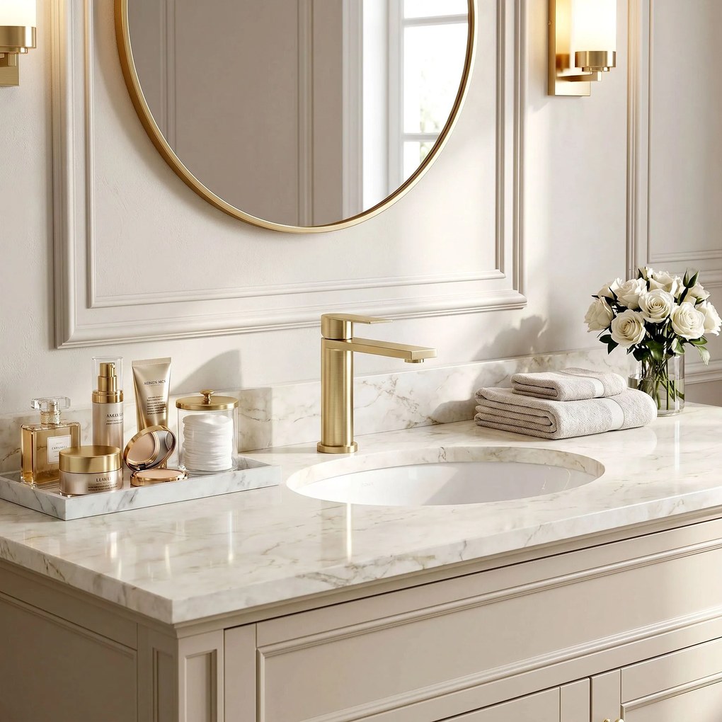 Смесител за баня Rea Hunter Brush Gold Low