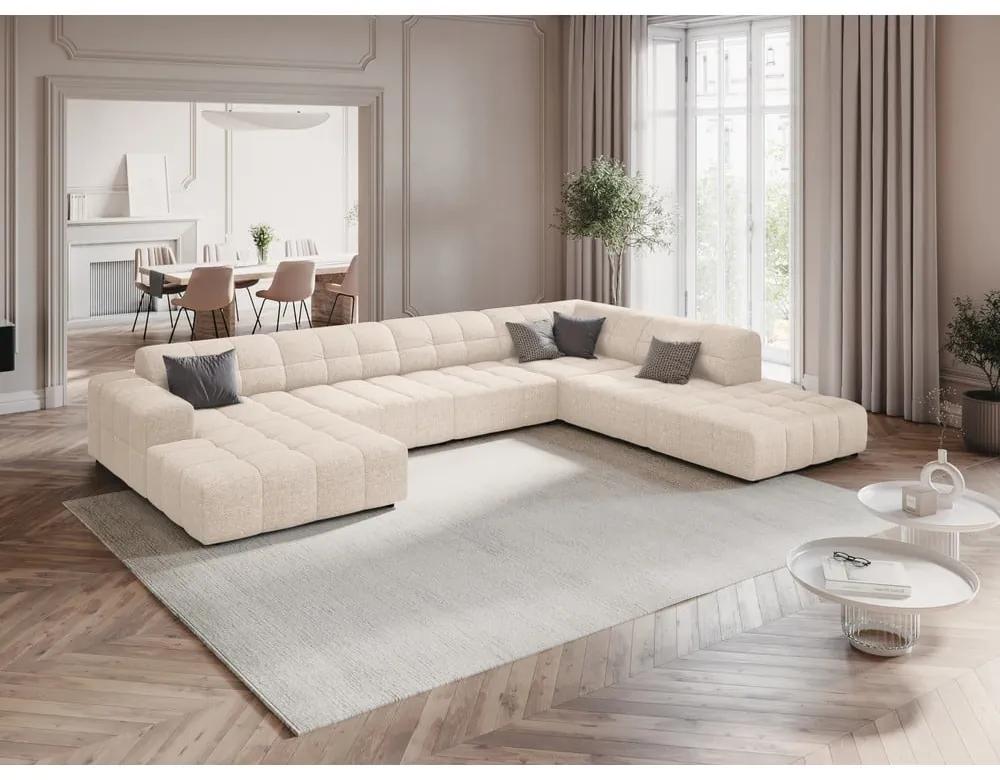 Кремав ъглов диван (десен ъгъл/U-образна форма) Chicago - Cosmopolitan Design