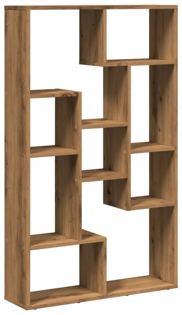 858164 vidaXL Библиотека, дъб артизан, 72x20x120,5 см, инженерно дърво