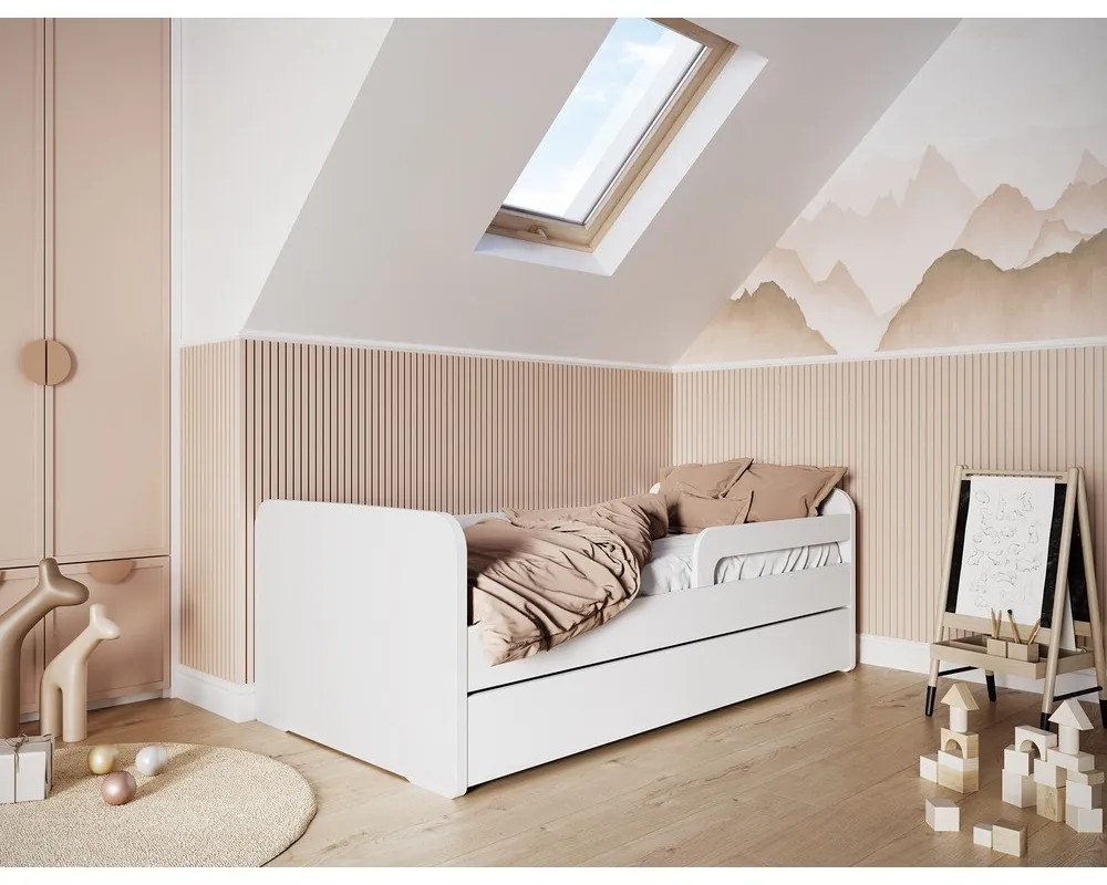 Бяло детско легло 80x160 cm с включен матрак/с включена подматрачна рамка Duuli – ELTAP