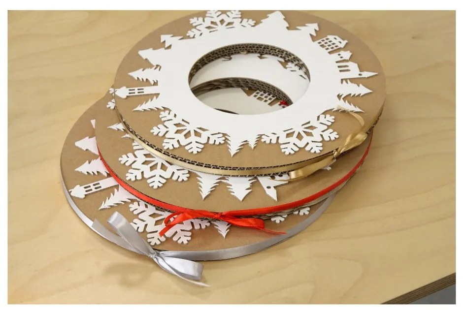 Адвентен венец със сива панделка - Unlimited Design for kids