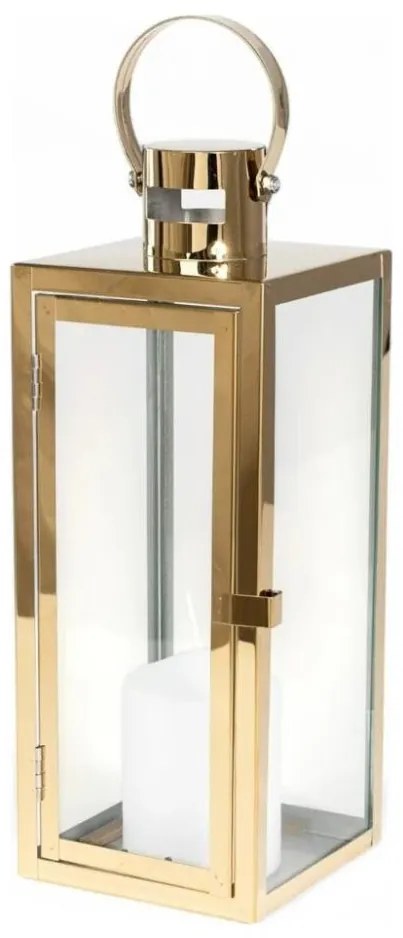 Декоративен фенер 63 см, златист