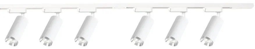 Точково осветително тяло за релсова система MICA 6xGU10/10W/230V бяло/матов хром