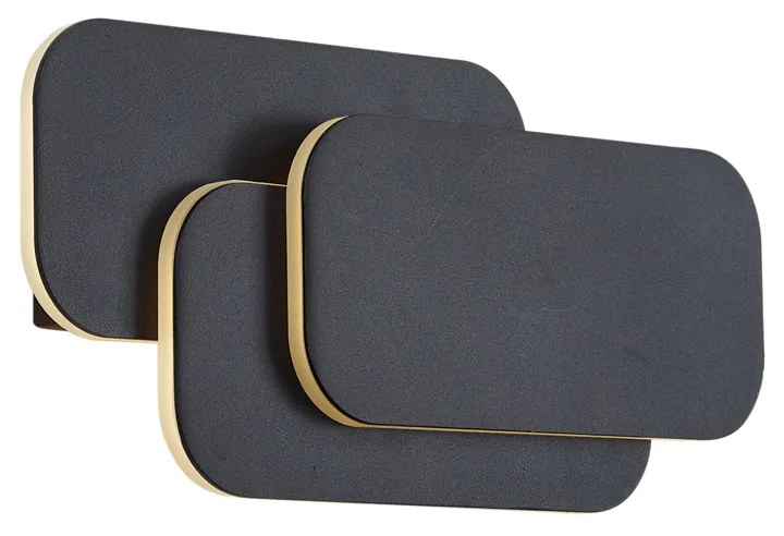 Модерна стенна лампа черна с LED 3-степенно димиране - Dias