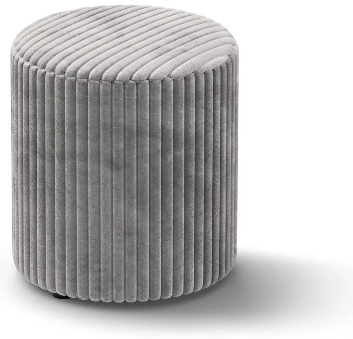 Светлосива табуретка от рипсено кадифе Dia – Micadoni