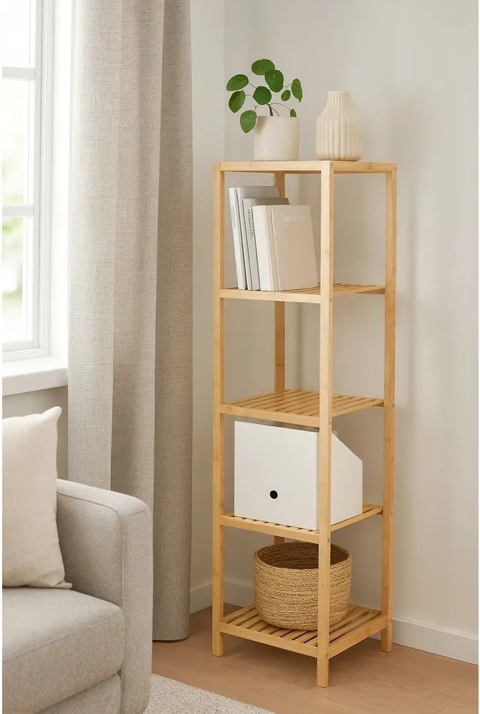 Бамбуков рафт за баня в естествен цвят 37x140 cm Skaren – Bonami Essentials