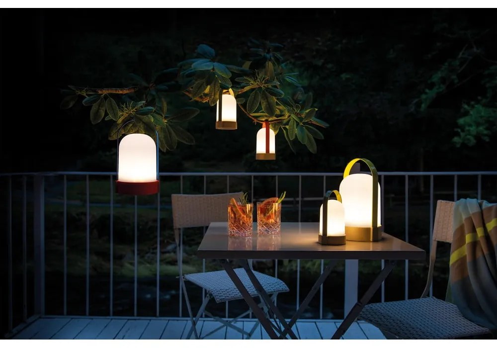 Бяла LED затъмняваща се настолна лампа (височина 15 cm) Uri – Remember