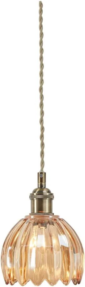 Markslöjd 109137 - Пендант на кабел GOTA 1xE14/40W/230V димчато бежово/месинг