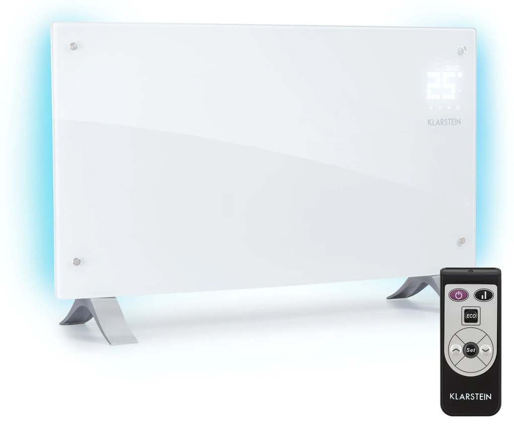 Klarstein Bornholm Curved Ambient, конвекторен нагревател, 1000/2000 W, бял