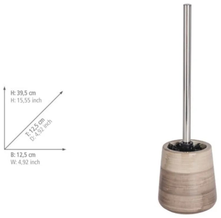 Пясъчнокафява четка за тоалетна Pottery - Wenko