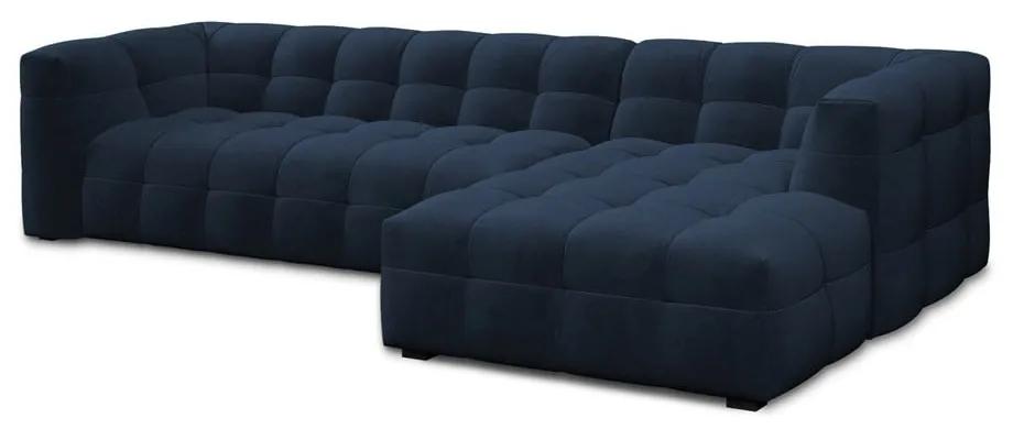 Ъглов диван от синьо кадифе , десен ъгъл Vesta - Windsor &amp; Co Sofas