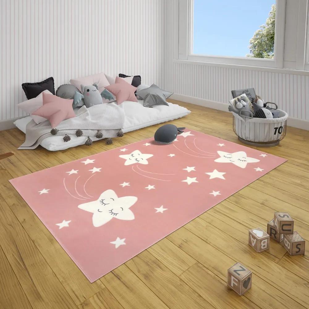 Детски розов килим Приключения , 120 x 170 cm Stardust - Hanse Home