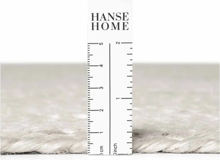 Бял двустранен/ръчно изработен ютен кръгъл килим ø 140 cm Braided – Hanse Home