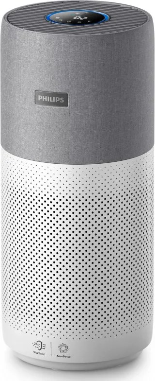 Преоценено: Пречиствател за въздух Philips AC3033/10, SMART, Wi-Fi, 55W, За до 135 м2, HEPA, Интелигентни сензори, Бял/сив