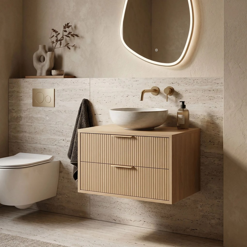 Шкаф за мивка Rea Mono 80cm Beige