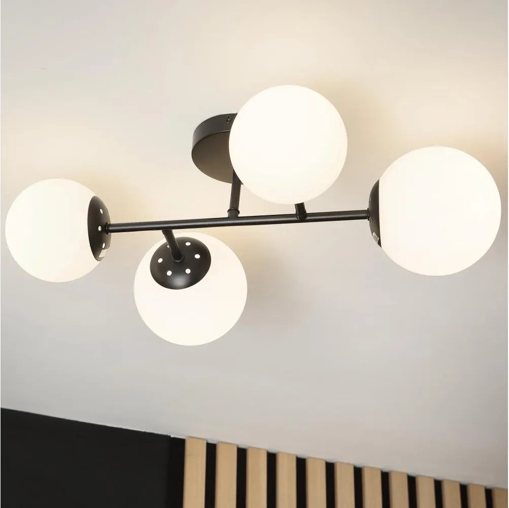 Brilagi - Плафонен полилей MALONY 4xE14/20W/230V черен