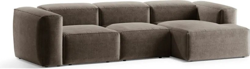 Кафяв ъглов диван (десен ъгъл) Bergamo – Cosmopolitan Design