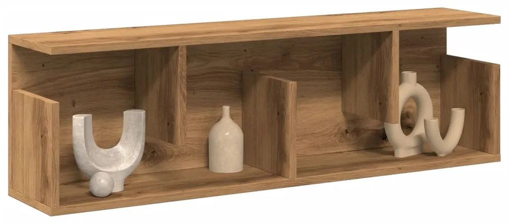 854849 vidaXL Стенен шкаф, 100x20x30 см, дъб артизан, инженерно дърво