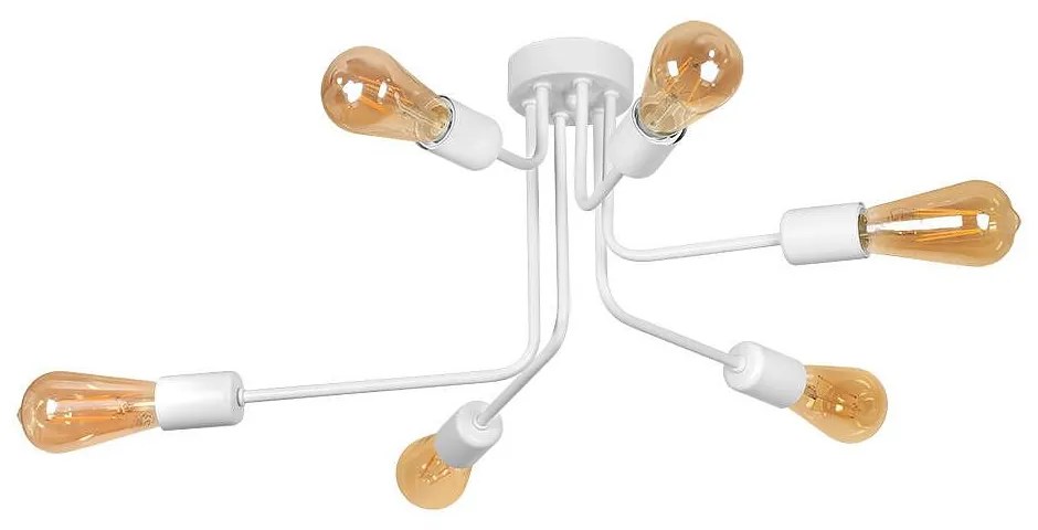 Плафон СКАЛА, бял, 6xE27