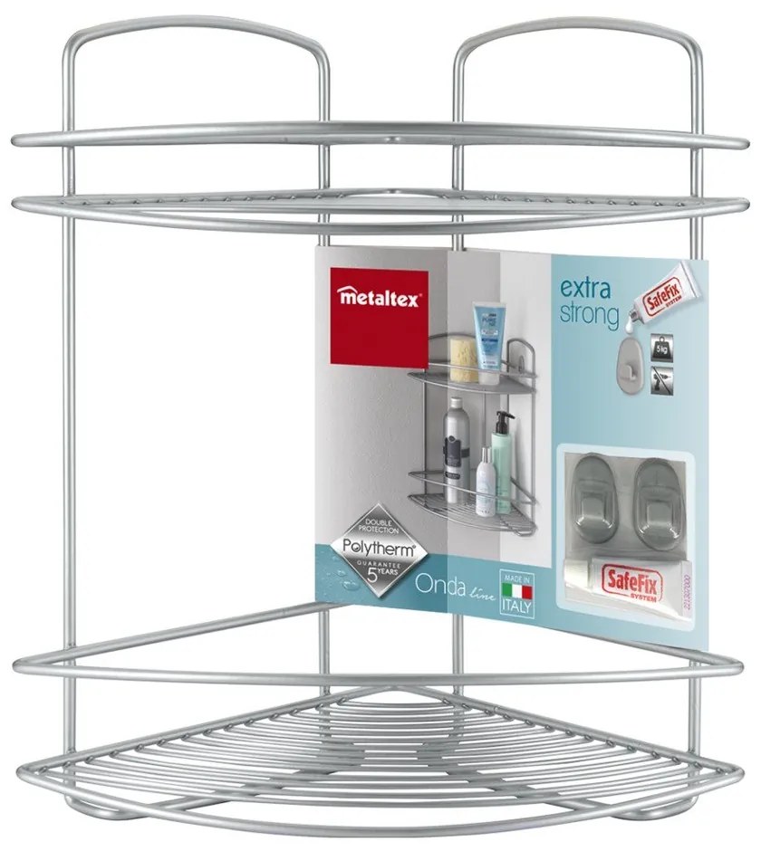 Двуетажен ъглов рафт в банята Onda - Metaltex