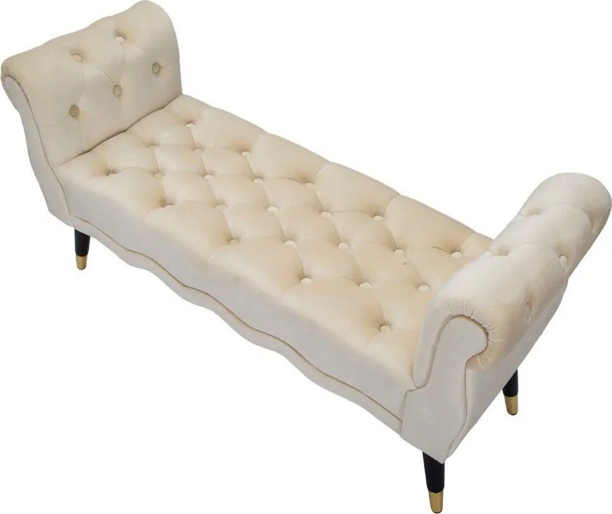 Кремава кадифена пейка Paris – Mauro Ferretti