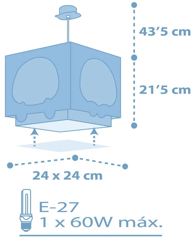 Таванна лампа Ango Panda-Blue