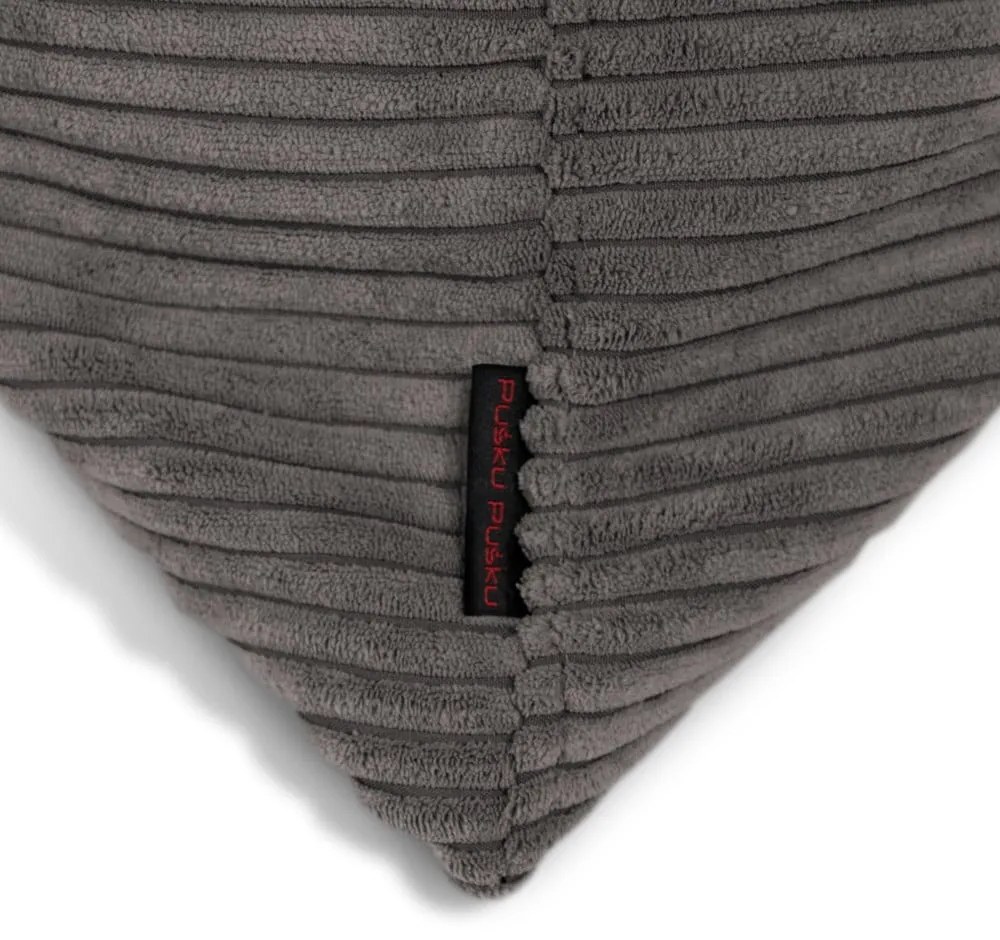 Пуф от рипсено кадифе в цвят горчица Razzmatazz – SLOWDOWN