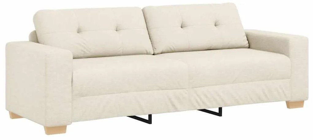 4105097 vidaXL Диван с възглавница с възглавница Бежово 220 x 78 x 84 см Лен
