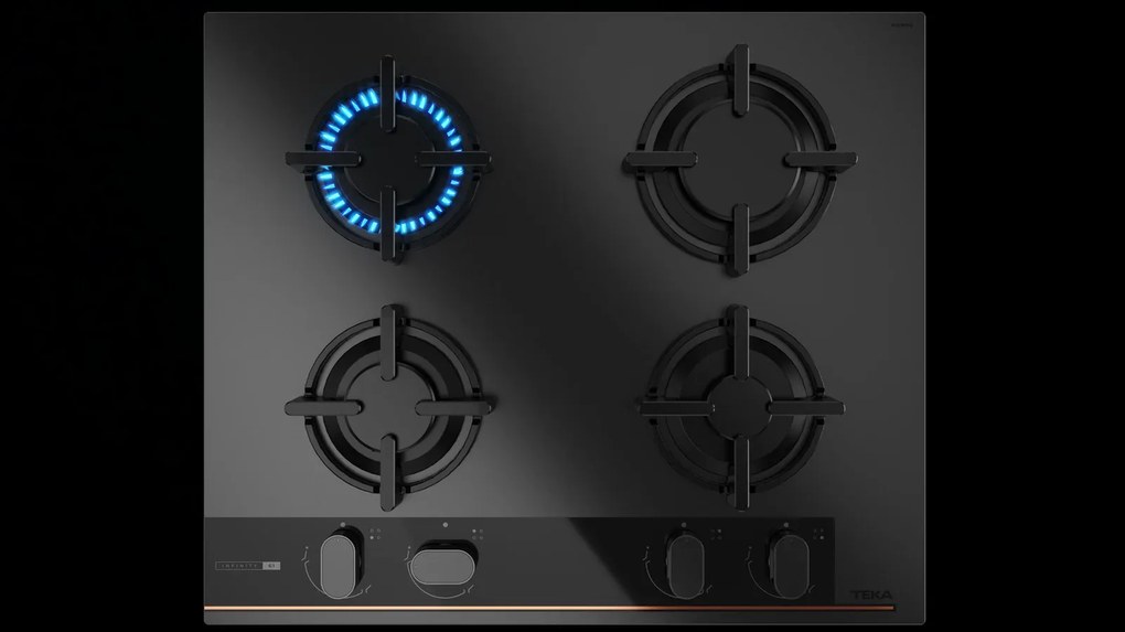 Teka GBC 64 Infinity G1 черен мат Газов стъклокерамичен плот за вграждане