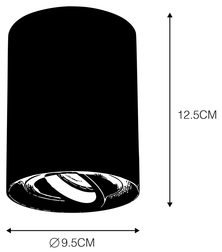 Комплект от 6 прожектора тъмно сив въртящ се и наклоняващ се - Rondoo up