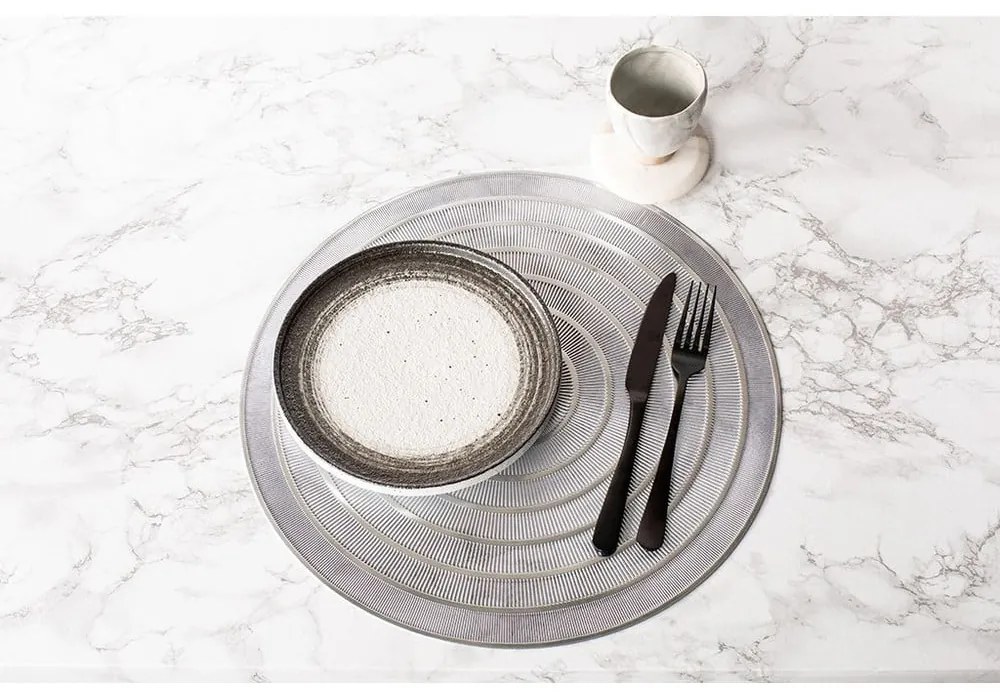 Сребърна подложка за хранене , ⌀ 39,5 cm - Tiseco Home Studio