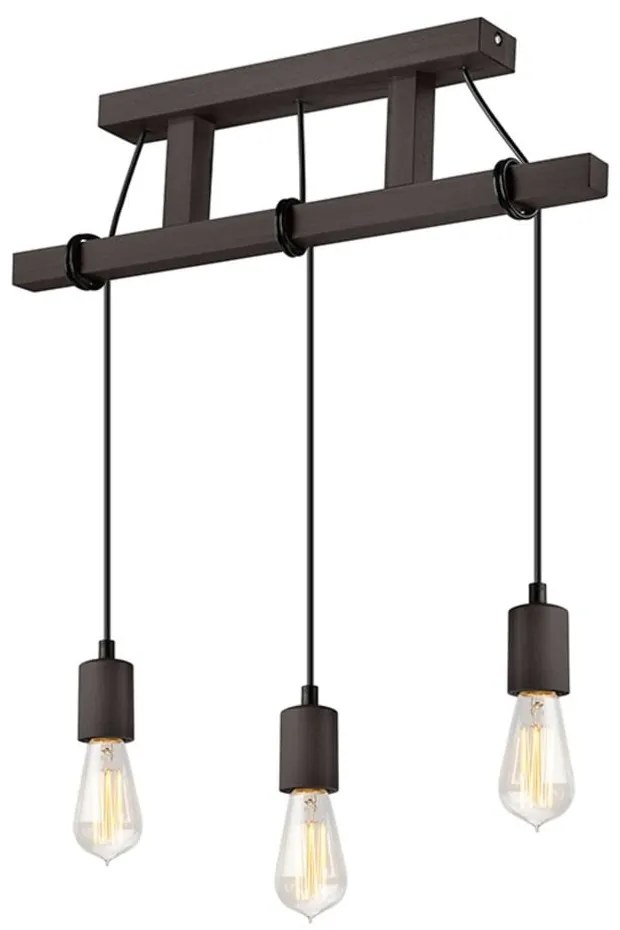 Черно висящо осветително тяло Leon - LAMKUR