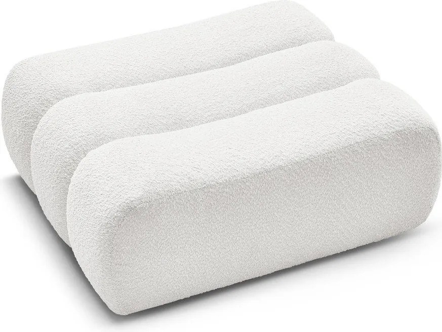 Бяла табуретка от прежда с примки от букле Azra – Bobochic Paris